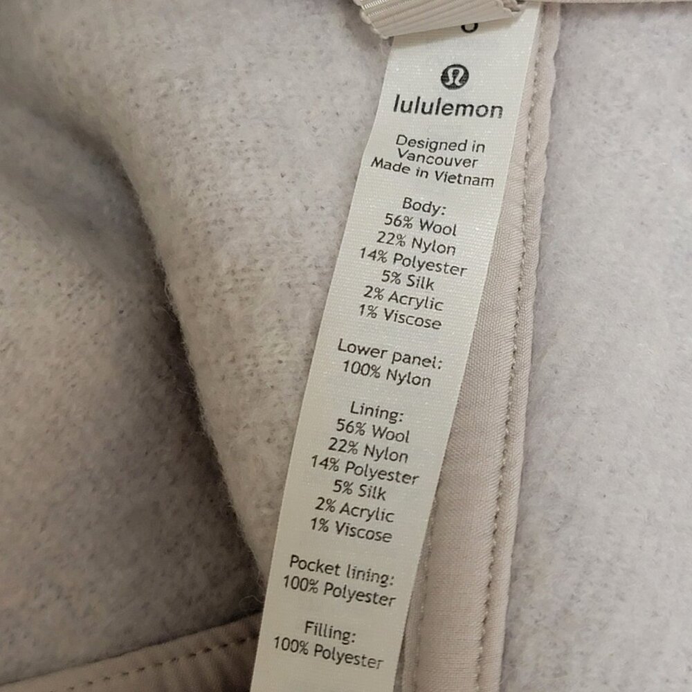 LULULEMON Show Me The Sherpa Jacket Women Size 6 Wool Blend Casual Athleisure - Picture 11 of 11